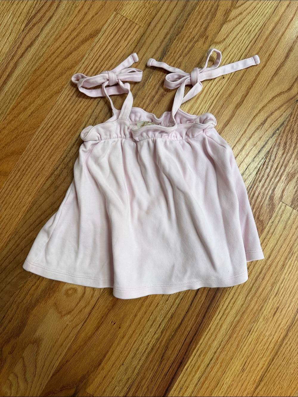 The Beaufort Bonnet Company Pale Pink Tie-Shoulder Tank Top